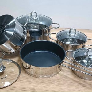 Bộ Nồi Cao Cấp 5 Món Inox 304 Kaff KF-ST09304